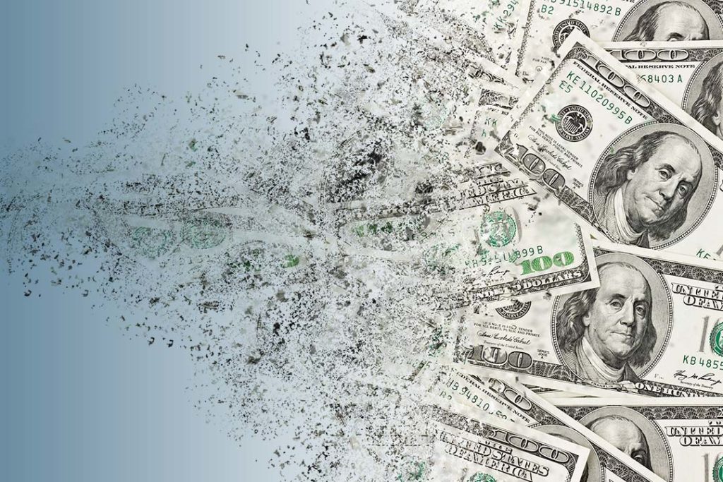 Disintegrating Money Image